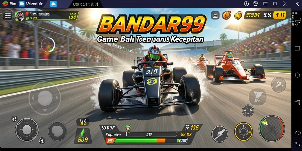 Screenshot BANDAR99 menampilkan aksi balapan yang mendebarkan.