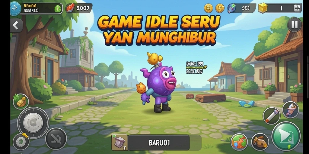 Tampilan gameplay menarik dari BARU01 saat mengumpulkan sumber daya.
