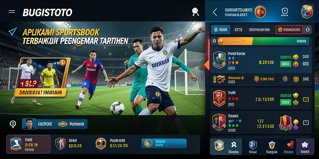 Tampilan gameplay <strong>BUGISTOTO</strong> yang menampilkan taruhan olahraga secara langsung.