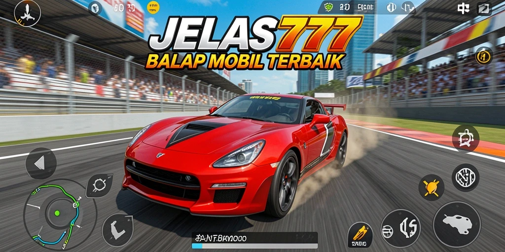 Screenshot gameplay JELAS777 yang menunjukkan balapan mendebarkan.