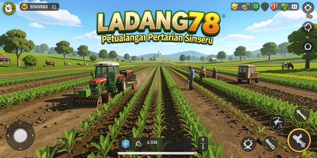 Tampilan gameplay LADANG78 yang menarik dan penuh warna.