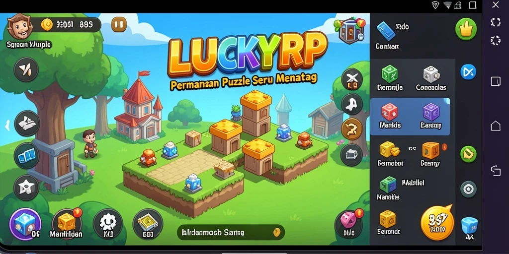 Tampilan gameplay menarik dari permainan puzzle LUCKYRP.