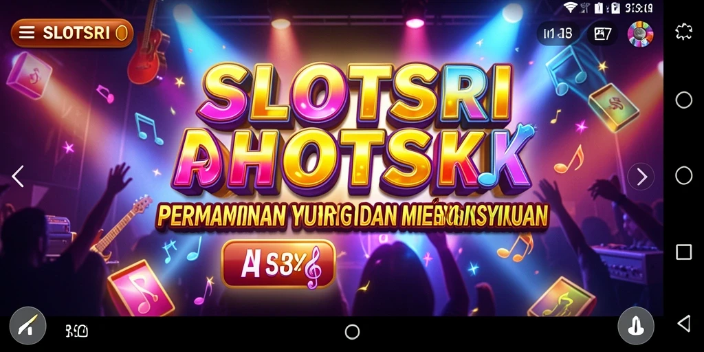 Screenshot SLOTSRI menampilkan gameplay seru dengan berbagai genre musik.