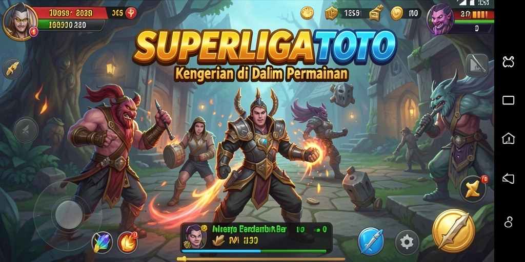 Screenshot gameplay SUPERLIGATOTO menampilkan suasana Horror yang mencekam.
